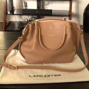 Lancaster Paris Leather Satchel Crossbody Handbag